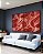 Duo de Quadros Abstrato Vermelho Tijolo Salmão Contornos Canvas Moldura - Imagem 4