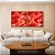 Duo de Quadros Quadrados Abstrato Vermelho Tijolo Salmão Contornos Canvas Moldura - Imagem 2
