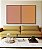 Duo de Quadros Abstrato Degradê Rosa Salmão Bronze Canvas Moldura - Imagem 5