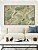 Quadro Horizontal Abstrato Verde Oliva Marfim Contornos Canvas Moldura - Imagem 2