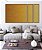 Trio de Quadros Estilizados Abstrato Degradê Mostarda Amarelo Ouro Canvas Moldura - Imagem 5