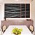 Trio de Quadros Estilizados Mar Alto Ondulado Preto e Branco Natureza Canvas Moldura - Imagem 5