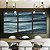 Trio de Quadros Alto Mar Azul Turquesa Ondulado Natureza Canvas Moldura - Imagem 2