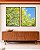 Duo de Quadros Árvore Acácia-branca Céu Azul Natureza Canvas Moldura - Imagem 1