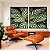 Duo de Quadros Planta Calatheas Folhas Natureza Canvas Moldura - Imagem 1
