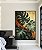 Quadro Vertical Plantas Costela de Adão Plantas Folhas Abstrato Laranja Canvas Moldura - Imagem 5