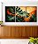 Trio de Quadros Plantas Costela de Adão Plantas Folhas Abstrato Laranja Canvas Moldura - Imagem 4