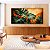 Duo de Quadros Quadrados Plantas Costela de Adão Plantas Folhas Abstrato Laranja Canvas Moldura - Imagem 3
