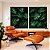 Duo de Quadros Folhas Verdes Plantas Natureza Paisagem Canvas Moldura - Imagem 2