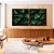Duo de Quadros Quadrados Folhas Verdes Plantas Natureza Paisagem Canvas Moldura - Imagem 2