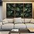 Trio de Quadros Estilizados Folhas Verdes Plantas Natureza Paisagem Canvas Moldura - Imagem 5