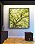 Quadro Quadrado Paisagem Copa de Árvore Folhas Verde Claro Natureza Canvas Moldura - Imagem 5