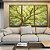 Trio de Quadros Paisagem Copa de Árvore Folhas Verde Claro Natureza Canvas Moldura - Imagem 5