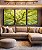 Trio de Quadros Paisagem Copa de Árvore Folhas Verde Claro Natureza Canvas Moldura - Imagem 4