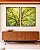 Duo de Quadros Paisagem Copa de Árvore Folhas Verde Claro Natureza Canvas Moldura - Imagem 3