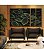 Trio de Quadros Estilizados Pilea Planta da Amizade Folhas Verdes Natureza Canvas Moldura - Imagem 1