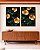 Duo de Quadros Lírios-D’Água Folhas Verdes Douradas Natureza Canvas Moldura - Imagem 3