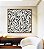 Quadro Quadrado Abstrato Ondulações Orgânicas Preto e Branco Canvas Moldura - Imagem 5