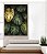 Quadro Vertical Costela de Adão Verde Dourado Natureza Canvas Moldura - Imagem 3