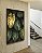 Quadro Vertical Costela de Adão Verde Dourado Natureza Canvas Moldura - Imagem 4