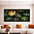 Duo de Quadros Quadrados Costela de Adão Verde Dourado Natureza Canvas Moldura - Imagem 1