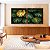 Duo de Quadros Quadrados Costela de Adão Verde Dourado Natureza Canvas Moldura - Imagem 3