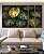 Trio de Quadros Estilizados Costela de Adão Verde Dourado Natureza Canvas Moldura - Imagem 5