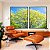 Duo de Quadros Árvore Verde Claro Céu Azul Claro Natureza Canvas Moldura - Imagem 5