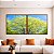 Duo de Quadros Quadrados Árvore Verde Claro Céu Azul Claro Natureza Canvas Moldura - Imagem 5