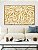 Quadro Horizontal Abstrato Ondulações Orgânicas Amarelo Canvas Moldura - Imagem 1