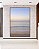 Quadro Vertical Mar Azul Prateado Céu Lilás Praia Canvas Moldura - Imagem 5