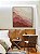 Quadro Quadrado Abstrato Degradê Textura Marfim Rosa Salmão Canvas Moldura - Imagem 4
