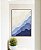 Quadro Vertical Abstrato Degradê Textura Marfim Azul Canvas Moldura - Imagem 5