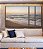 Trio de Quadros Estilizados Praia de Mar Sereno e Céu Azul Laranja Canvas Moldura - Imagem 5