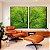 Duo de Quadros Árvores Folhagem Verde Vibrante Natureza Canvas Moldura - Imagem 1