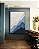 Quadro Vertical Abstrato Degradê Textura Marfim Azul Petróleo Canvas Moldura - Imagem 5