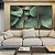 Trio de Quadros Planta Hosta Folhagem Verde Natureza Canvas Moldura - Imagem 5