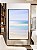 Quadro Vertical Praia Movimento Mar Turquesa Céu Lilás Canvas Moldura - Imagem 4