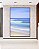 Quadro Vertical Mar Azul Céu Claro Movimento Natureza Canvas Moldura - Imagem 2