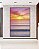 Quadro Vertical Pôr so Sol Laranja Mar Azul Ondulado Canvas Moldura - Imagem 4