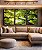 Trio de Quadros Céu Azul Árvores Verde Intenso Natureza Canvas Moldura - Imagem 3