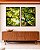 Duo de Quadros Céu Azul Árvores Verde Intenso Natureza Canvas Moldura - Imagem 3