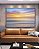 Quadro Horizontal Mar Prateado Céu Laranja Azul Movimento Canvas Moldura - Imagem 1
