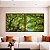 Duo de Quadros Quadrados Árvores Folhas Verdes Céu Azul Limpo Natureza Canvas Moldura - Imagem 3