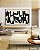 Quadro Horizontal Abstrato Traços Minimalistas Geométricos Preto Marfim Canvas Moldura - Imagem 4
