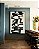Quadro Vertical Abstrato Traços Minimalistas Geométricos Preto Marfim Canvas Moldura - Imagem 5