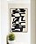 Quadro Vertical Abstrato Traços Minimalistas Geométricos Preto Marfim Canvas Moldura - Imagem 1
