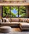 Trio de Quadros Árvores Folhagem Verde Céu Limpo Natureza Canvas Moldura - Imagem 4