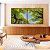 Duo de Quadros Quadrados Árvores Folhagem Verde Céu Limpo Natureza Canvas Moldura - Imagem 1