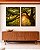 Duo de Quadros Árvore Luzes do Sol Floresta Paisagem Canvas Moldura - Imagem 3